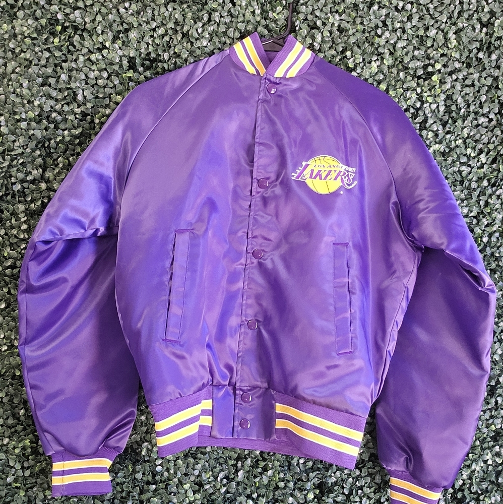 Youth XL Chalk Line Lakers Satin Jacket